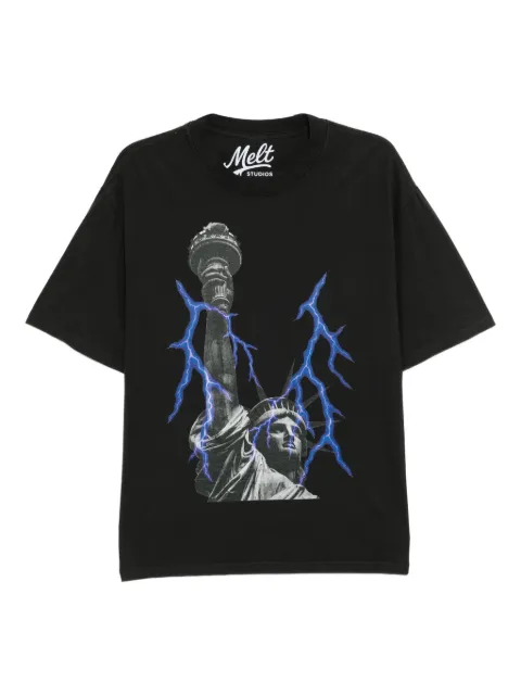 Melt graphic-print T-shirt Black MS5073