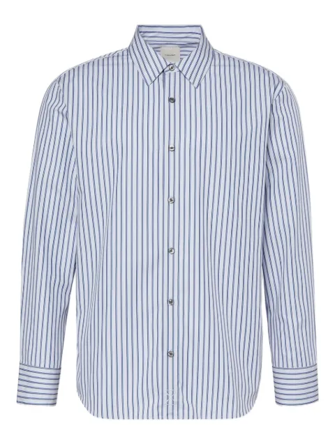Calvin Klein striped long-sleeve shirt White LV04LD126GCLC