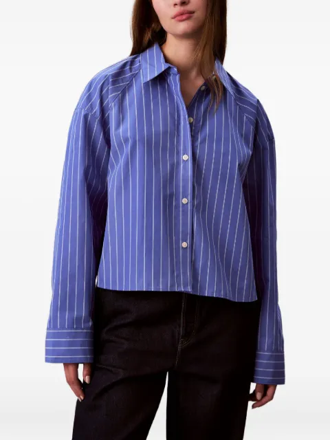 Calvin Klein Jeans striped cotton shirt Blue LV047C118GXNS