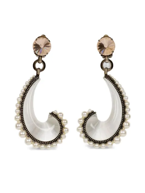 ETRO paisley pearl earrings White WF5A0077AX154