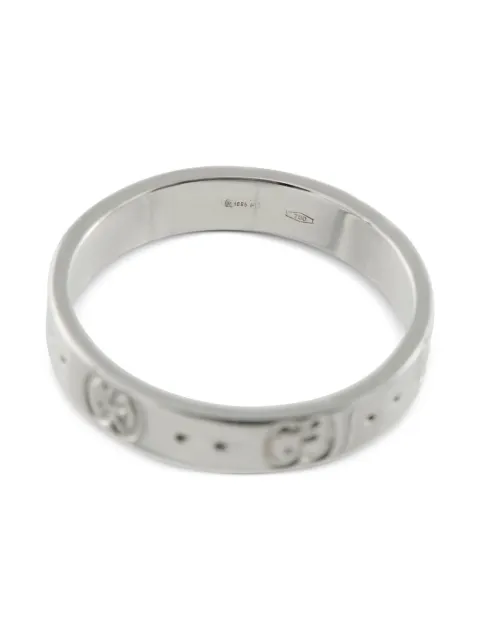 Gucci Pre-Owned 18K white gold Icon ring Silver GU18100925
