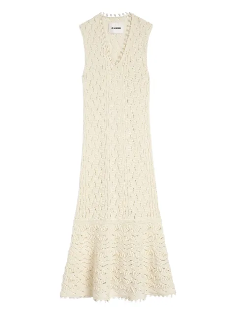 Jil Sander cotton knit dress Neutrals J02CT0560J15476