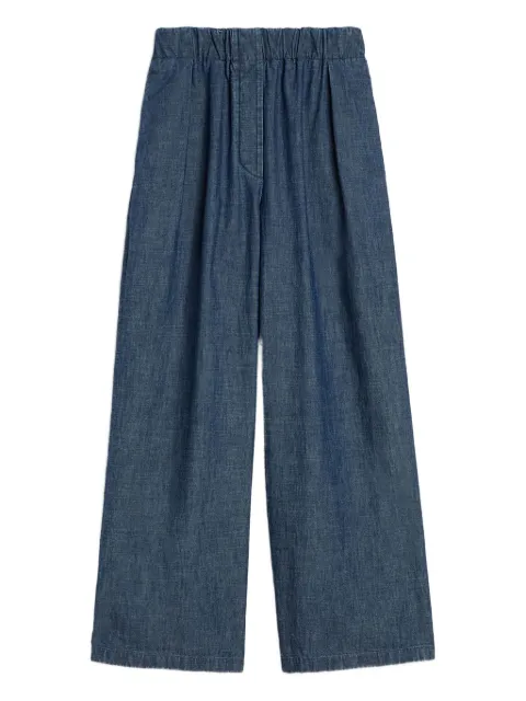 Jil Sander cotton chambray trousers Blue J02KA0391J45323406