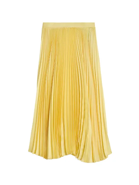 Jil Sander technical twill pleated skirt Yellow J04MA0104J70096744