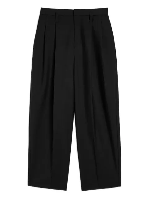 Jil Sander wool gabardine tapered trousers Black J61KA0063J40002
