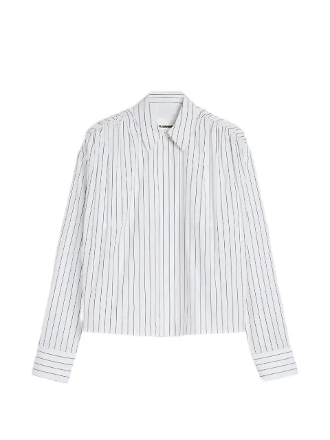Jil Sander striped-pattern cotton shirt White J02DL0281J45329