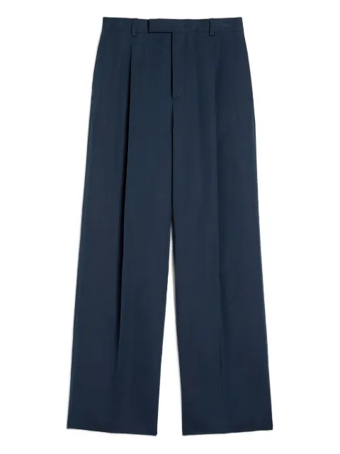 Jil Sander cotton blend poplin trousers Blue J22KA0327J45266