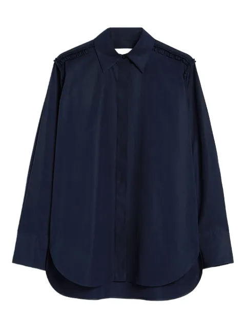 Jil Sander cotton poplin ruffle shirt Blue J02DL0273J45001