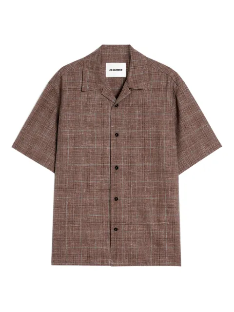 Jil Sander flamé wool blend shirt Brown J22DL0362J40297