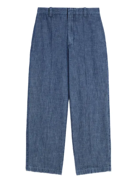 Jil Sander cotton chambray tapered trousers Blue J22KA0345J45323