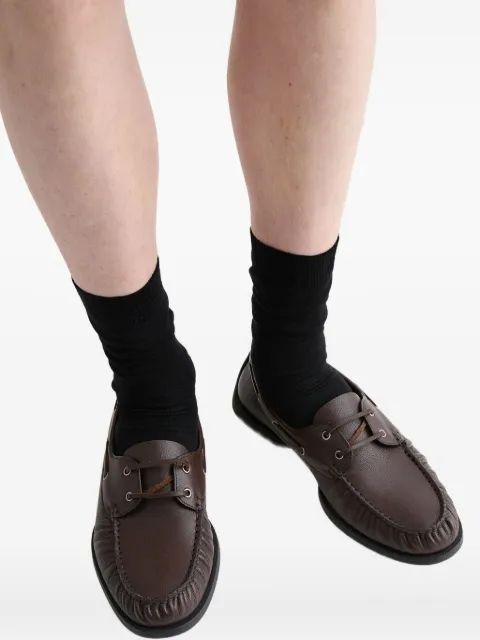 Jil Sander tumbled leather loafers Brown J33WR0022P7582