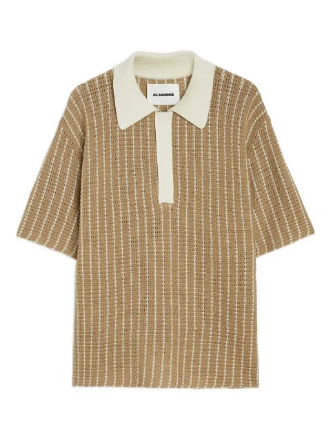 Jil Sander cotton knit polo T-shirt Brown J22GL0131J15467