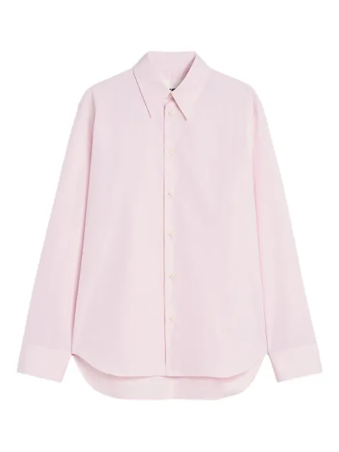 Jil Sander button-up long-sleeve poplin shirt Pink J22DL0369J45335681