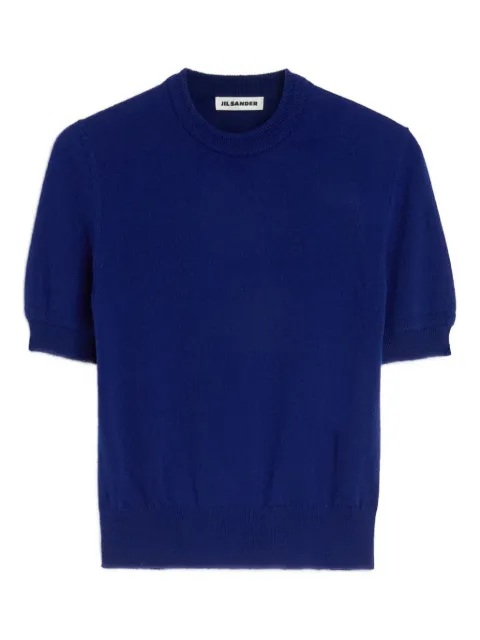 Jil Sander lightweight wool knit t-shirt Blue J01GC0114J14827