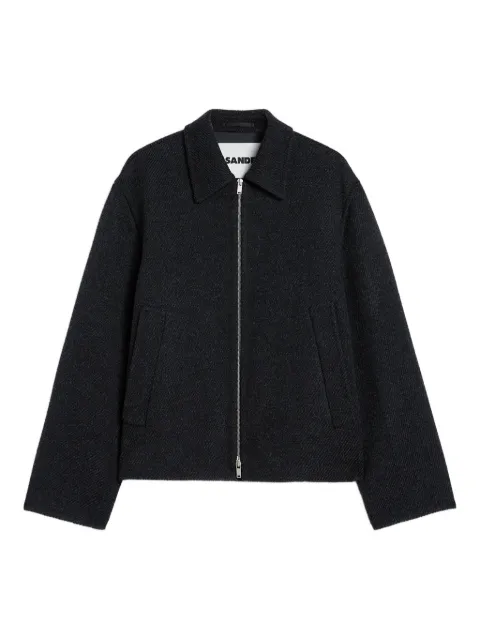 Jil Sander lightweight textured wool blouson Black J61SW0041J40314