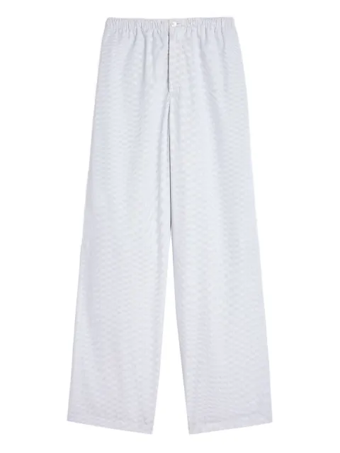 Jil Sander elasticated-waistband cotton trousers White J22KA0339J45264