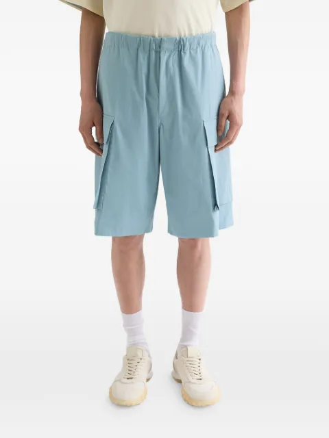 Jil Sander poplin texture cotton shorts Blue J47KA0299J45292J45292