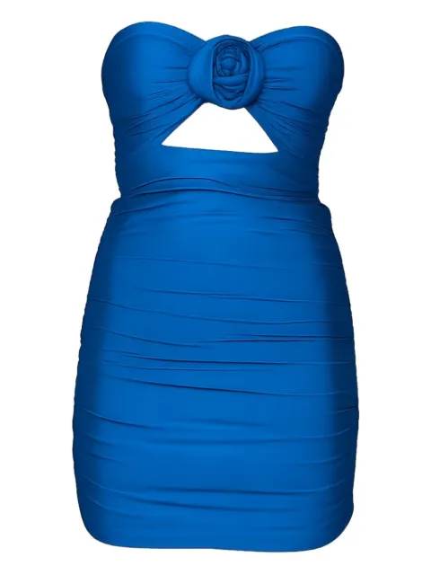 ROOM76 floral-appliqué strapless mini dress Blue FRAS25411BLUE