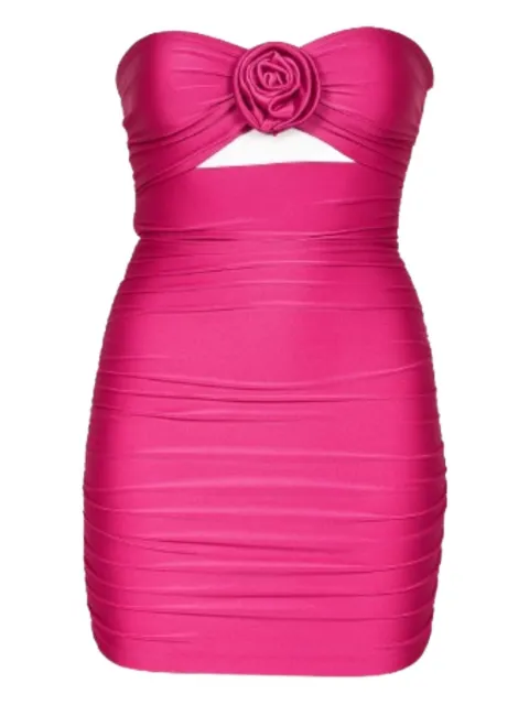 ROOM76 strapless rose-detail mini dress Pink FRAS25414FUXIA