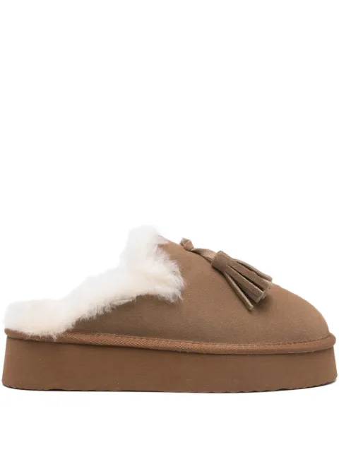 Max & Moi tassel embroidered mules Brown H25ANITA