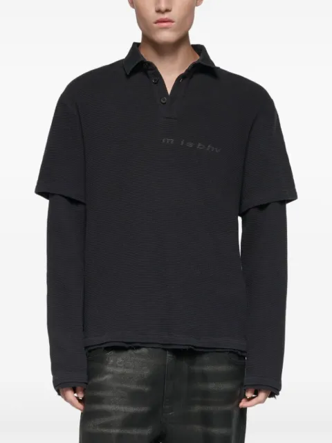 MISBHV graphic layered long-sleeved polo shirt Black 251M153