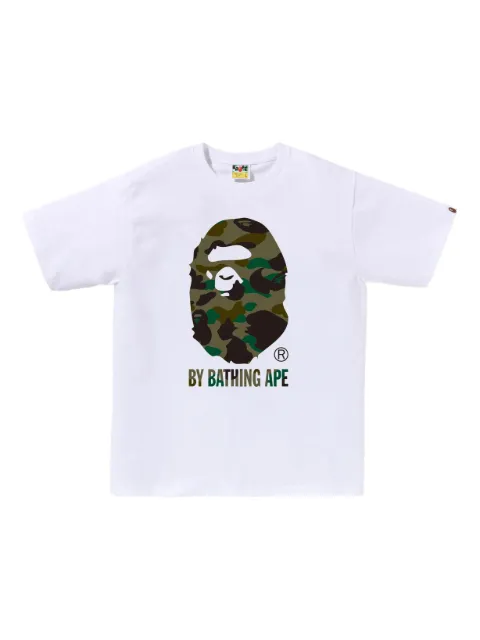 A BATHING APE® camouflage-print logo T-shirt White 001TEL801013M