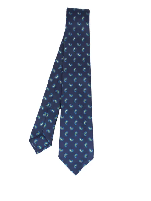 Kiton paisley-pattern tie Blue UCRVKRC06L0102000