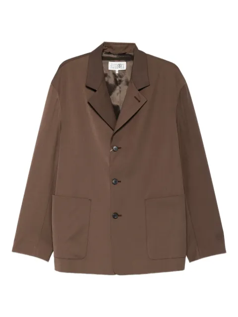 MM6 Maison Margiela patch-pocket blazer Brown SH0BN0014S54445