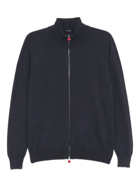 Kiton logo-printed jumper Blue UMK1509K326002