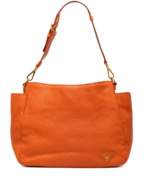 Prada Pre-Owned 2000-2025 Vitello Daino Side Pocket shoulder bag Orange 77CZ0ZGIN00EMIZM