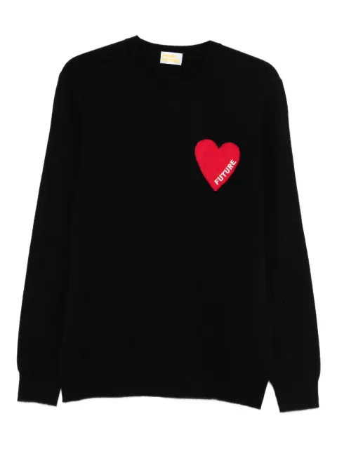 FROM FUTURE heart-motif sweater Black PERMMPR01083W