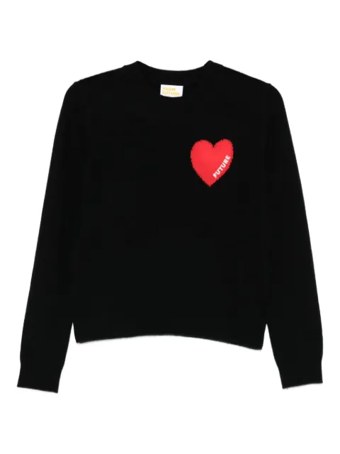 FROM FUTURE heart graphic knitwear Black PERMWPR01195W