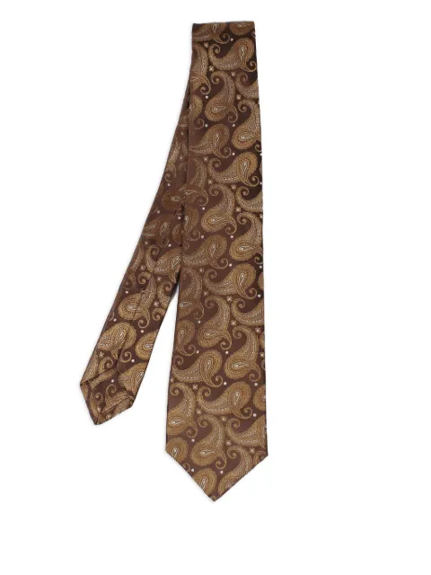 Kiton paisley-pattern tie Brown UCRVKRC06L1507000