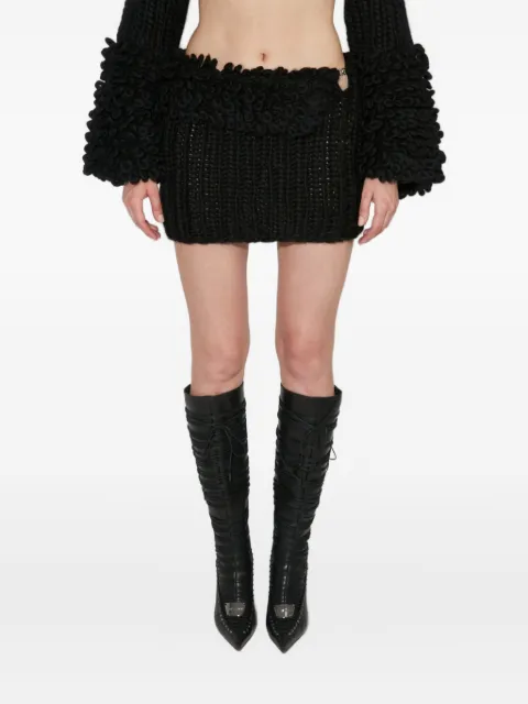 MISBHV knitted logo hardware mini skirt Black 241W880