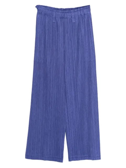 Issey Miyake belt-loops trousers Blue PP58JF382