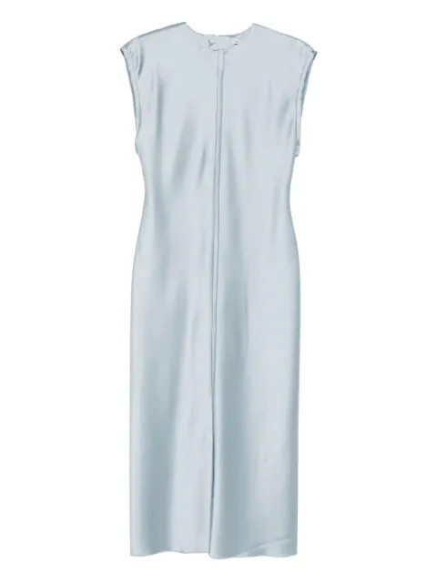 AMI Paris frayed midi dress Blue H25FDR638PL0037