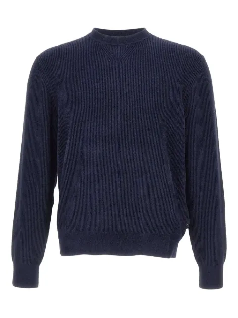 BOSS ribbed crew-neck sweater Blue 50549989404