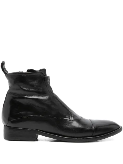 KING TARTUFOLI SHOES zip-fastening leather boots Black 544TC