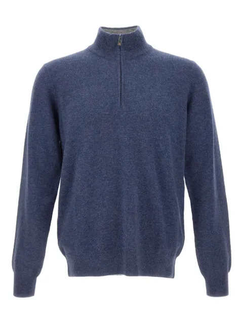 Della Ciana half-zip stand-up-collar sweater Blue DC918038DENIM
