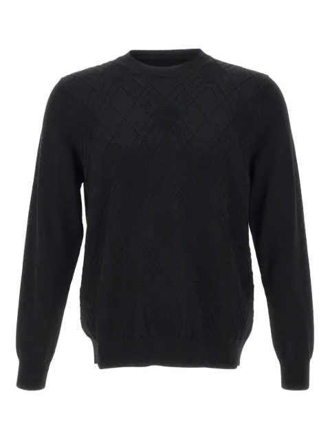 DIKTAT diamond-weave crew-neck sweater Black DK97069NERO