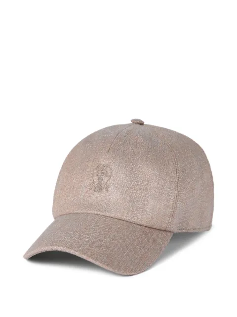 Brunello Cucinelli sparkling-logo baseball cap Neutrals MCAP90002C920