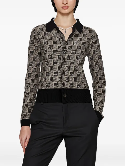 MISBHV monogram-pattern cardigan Black 122W156