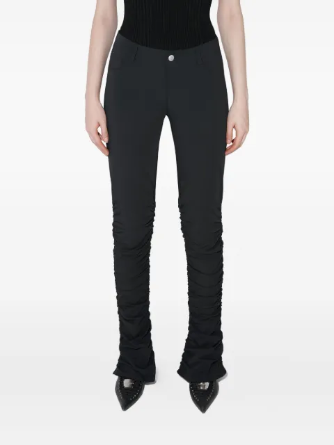 MISBHV Lara ruched-detail trousers Black 231W335