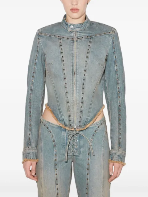 MISBHV Sunset stud-embellished denim jacket Blue 240W411