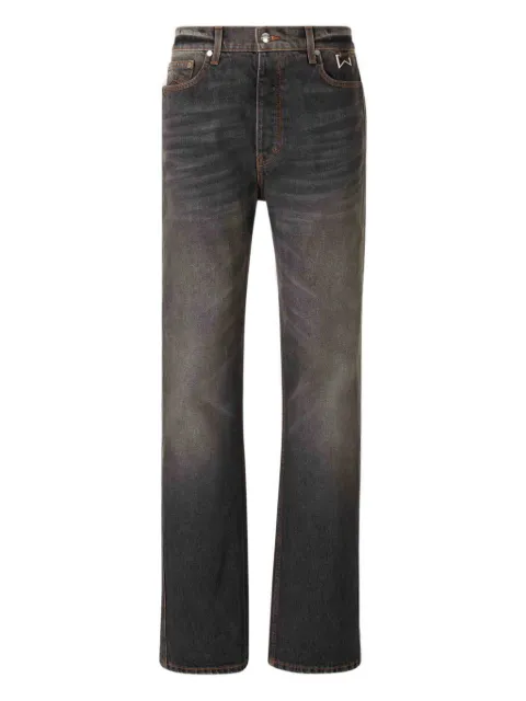 RHUDE belt-loop button-fastening jeans Black RHFW25DP02012100