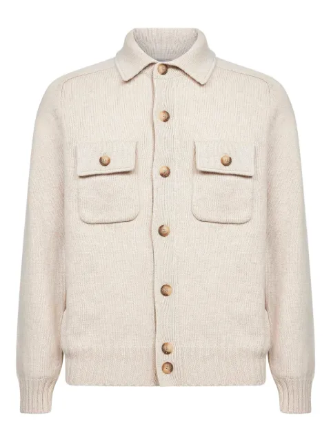 D4.0 chest-pocket button overshirt Neutrals 1310925079054