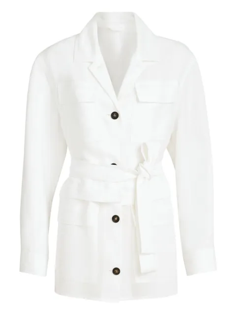 Brunello Cucinelli belted pocket jacket White MH1267489C600