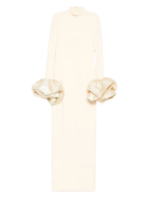 Solace London long-sleeve maxi dress Neutrals OS37019A