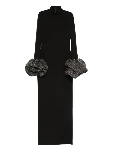 Solace London Viviana high-neck maxi dress Black OS37019A