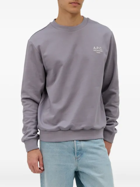 A.P.C. logo-detail crew-neck sweatshirt Purple COHGRM27913